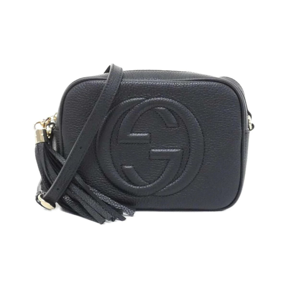 Gucci Soho Disco bag pebbled leather interlocking G Black